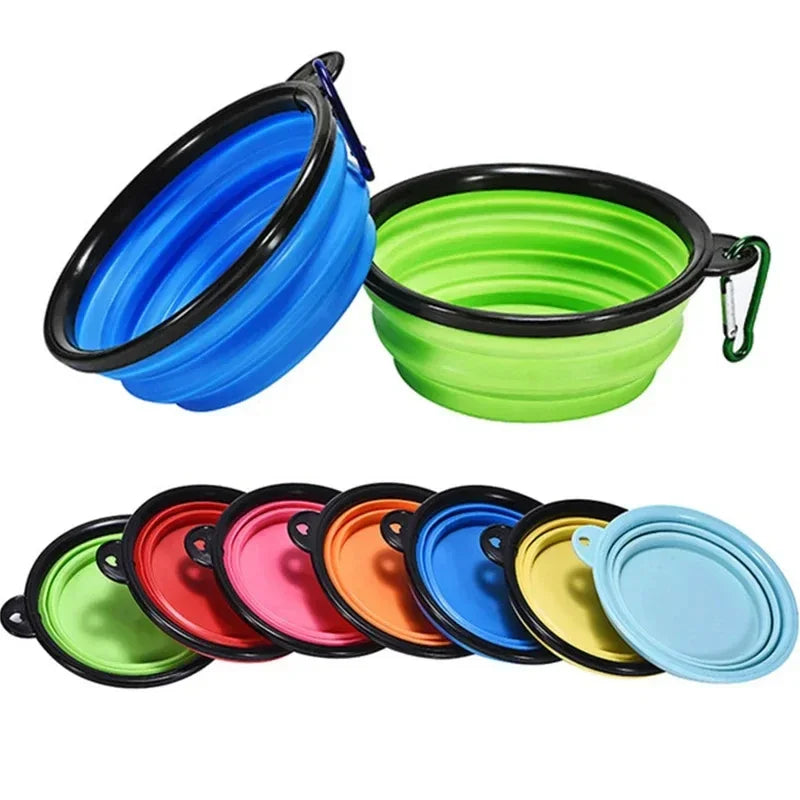 Cuenco plegable para mascotas de 350mL, suministros para perros, cuenco portátil para viajes al aire libre,  dog accessories
