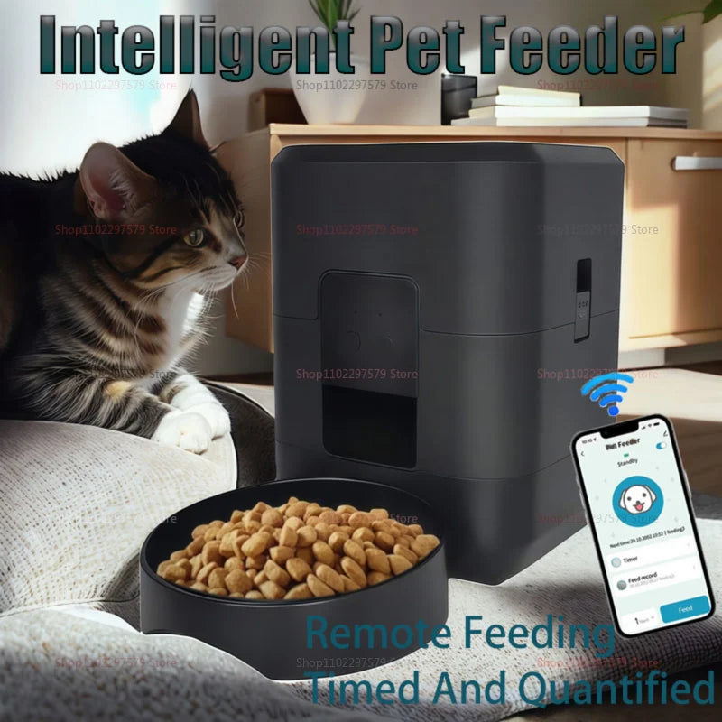 2025 Smart 2L Pet Feeder Automatic Wifi App-Controlled Dry Food Dispenser for Cats Dogs Home Pet Supplies Dinner Time Pet Care.