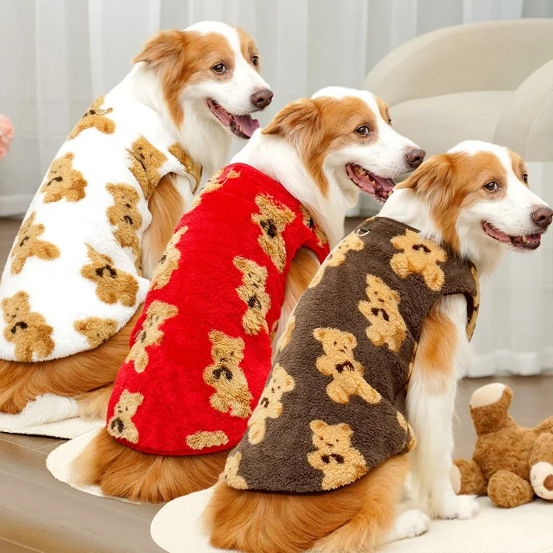 Pet Plush Jumpsuit Autumn Winter Medium Small Dog Clothes Warm Fleece Sweet Pajamas Kitten Puppy Cute Pullover Chihuahua Pug