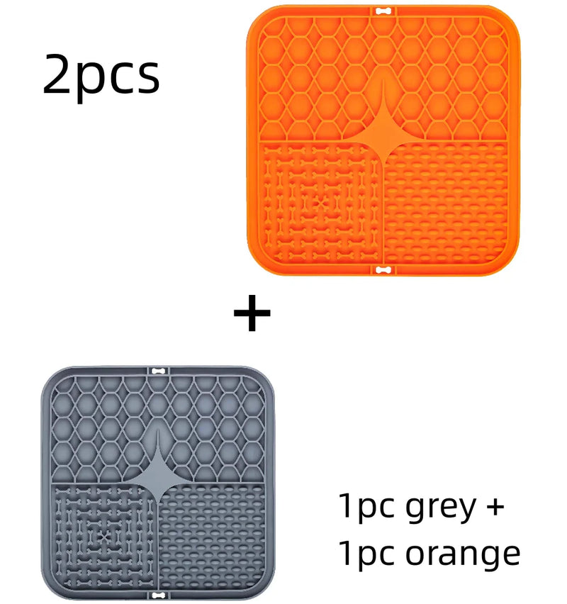 Pet Lick Silicone Mat for Dogs Pet Slow Food Plate Dog Bathing Distraction Silicone Dog Sucker Food Training Dog Feeder Supplies