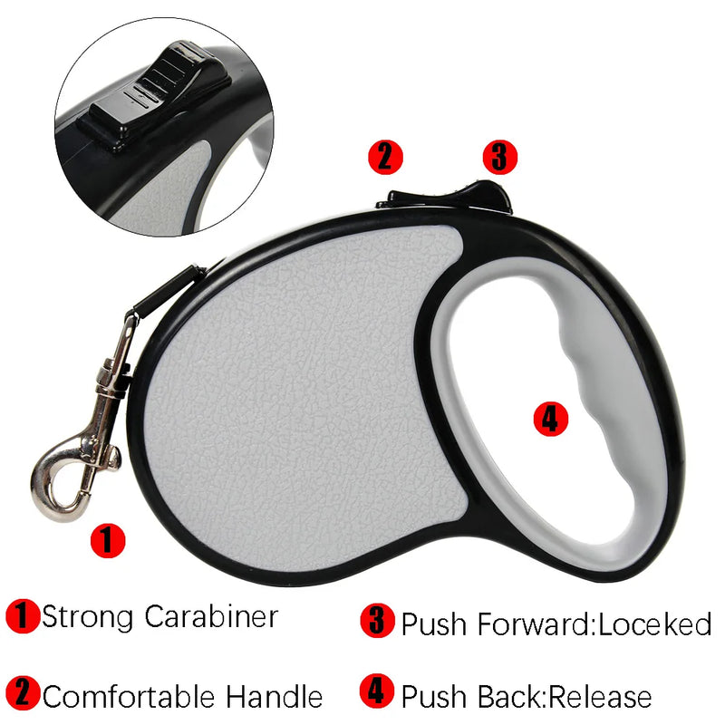 3m 5m Pet Retractable Dog Leash for Small Medium Dogs Cats Outdoor Puppy Automatic Extending Rope Chihuahua Pug Bulldog Supplies