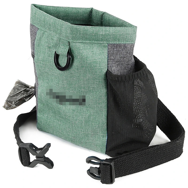 Pet portable dog training snack bag canvas bag dog food waist bag outdoor dog training dog walking equipment pet supplies