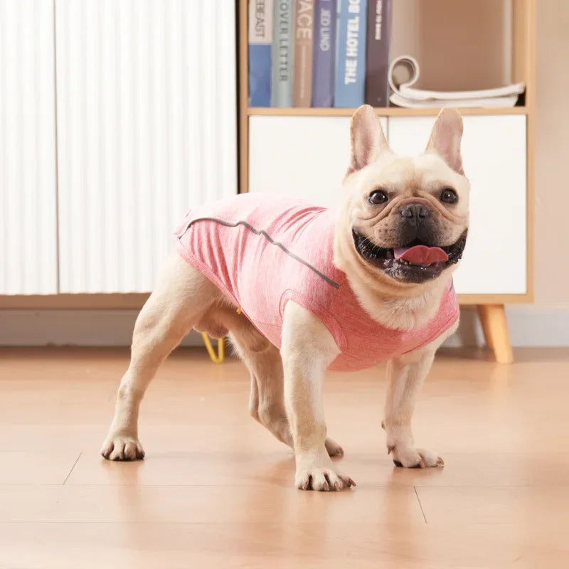 Quick Dry Dog Shirts Pet Tank Top Breathable Sleeveless Vest Spring Summer Clothes Soft Reflective T Shirt for Small Medium Dogs