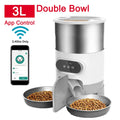Cat Timing Feeder Smart APP Cat Feeder Stainless steel Double Meal Pet Food Remote Feeding Automatic Dispenser Suitable Cats Dog