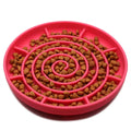 Pet supplies Slow Food  Bowl Cat Anti-Knockover Anti-Slip Food Bowl Puppy Anti-choking Silicone Toy Food Plate