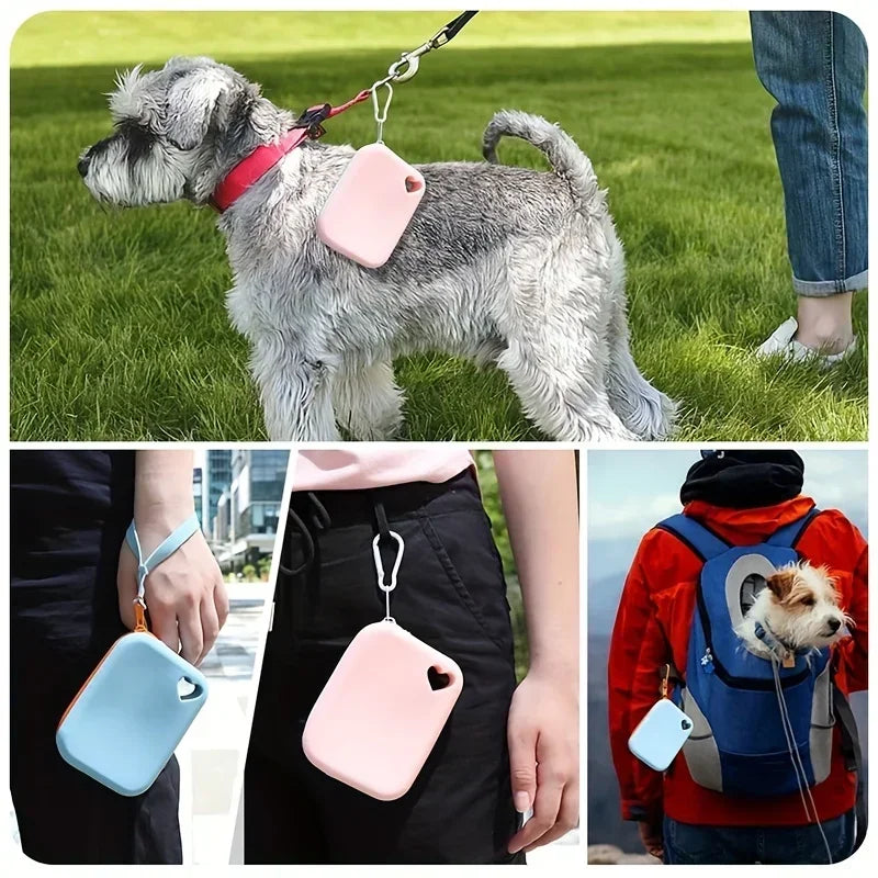 1PC Portable Silicone Dog Treat Pouch - Leak-Proof Training Bag for Travel & Outdoor Use