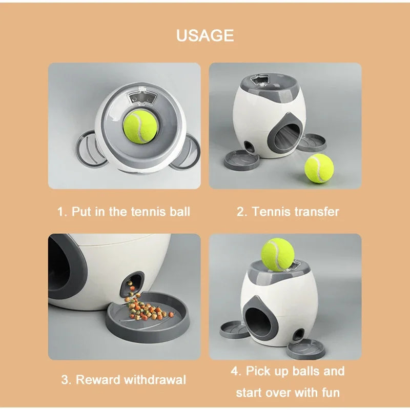 Smart Ball Launcher Training Reward System for Dogs Interactive Puzzle Toy for Indoor Outdoor Puppy Exercise Behavior Training