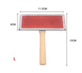 Pet Dog Steel Needle Comb with Wood Handle Hair Removal Brush for Dog Cat Rake Comb Pet Cleaning Massage Grooming Tool Pet Brush